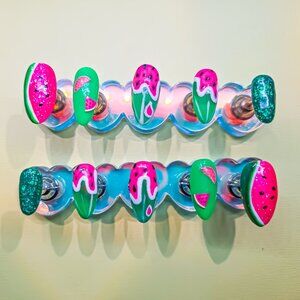 Almond Watermelon Press on Nails